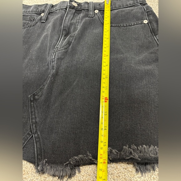 Madewell Rigid Denim A-Line Mini Skirt in Lunar‎ Wash: Cutout Edition Size 29 - Picture 3 of 8